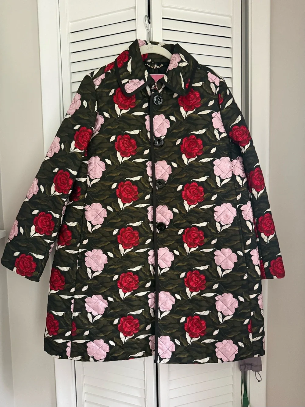 Kate Spade Rose Garden Brocade Quilted Topper